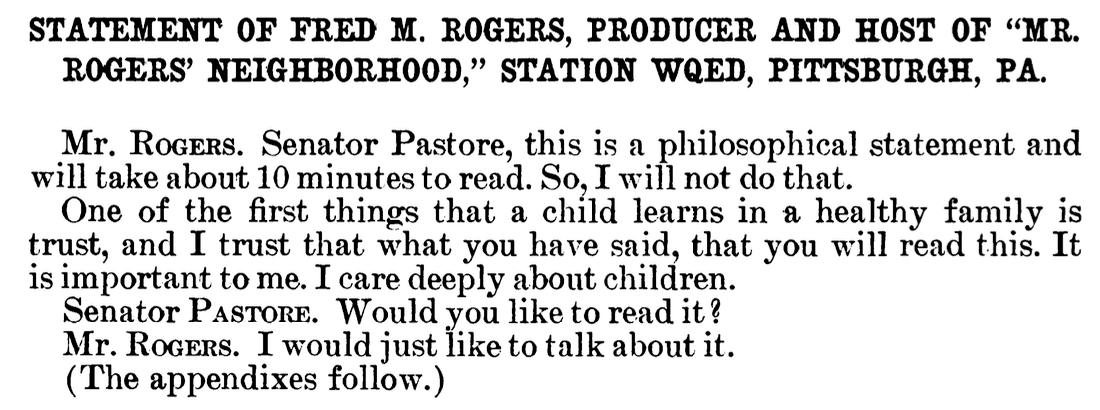 Mr Rogers in Congress Article 1